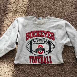 Cropped vintage Ohio State crewneck